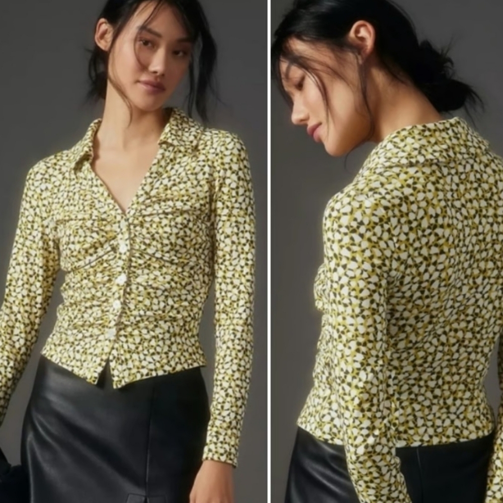 Maeve By ANTHROPOLOGIE Floral Button-Up Women's Top